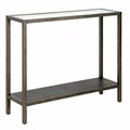 Hudson & Canal Henn &amp; Hart  Rigan Aged Steel Console Table - 30 x 36 x 10 in. AT0585